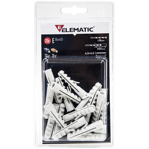 Elematic Blister Tassello E/Va 6X30 Mm Vite 15+15 Pz*- Itw Construction Products Italy- 10,0 Confezione