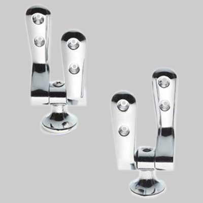 Coppia Cerniera Fissa Cromata Made In Italy