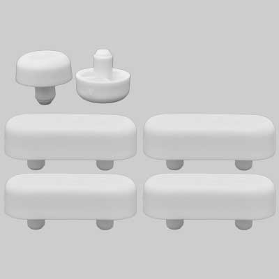 Kit Paracolpo 2 Perni - H. 12 Mm - 55 - 1 Confezioni - Made In Italy