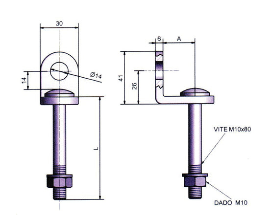 Potent Occhiolo Fisso Acc Per Lucchetto 26/74 Mm- 1,0 Pz