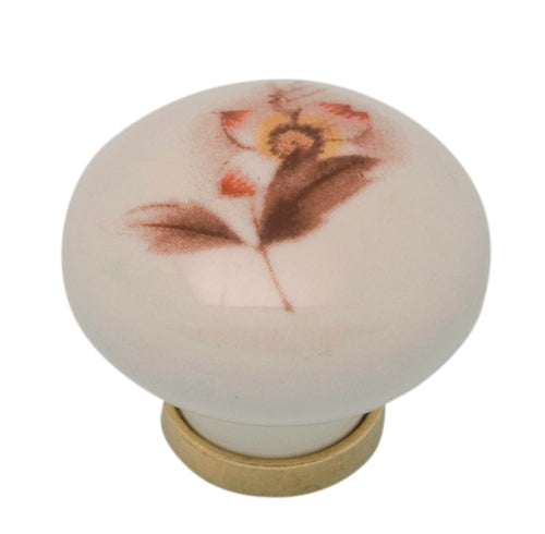 Pomolo Porcellana Tondo C/Base F/ 5 31X26 Mm*- 25,0 Pz