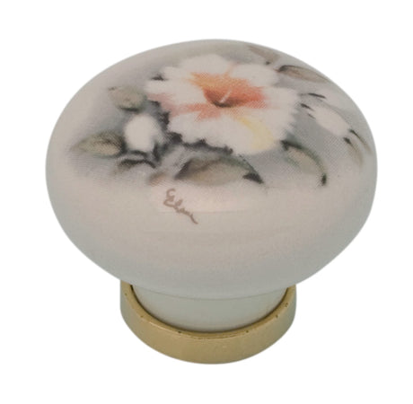 Pomolo Porcellana Tondo C/Base F/ 6 31X26 Mm*- 25,0 Pz