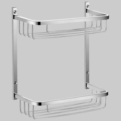 Mensola Doccia Basket 2 Ripiani Cromata Cardinale