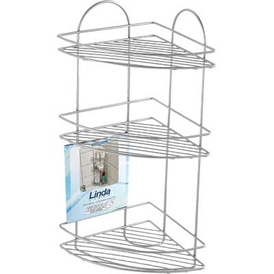 Angoliera Doccia 3 Ripiani Metallo Made In Italy