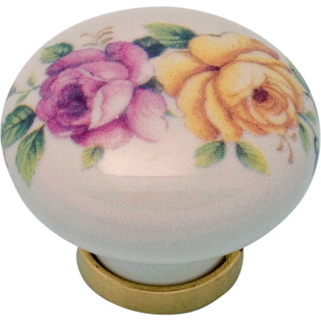 Pomolo Porcellana Tondo C/Base F/21 31X26 Mm- 25,0 Pz