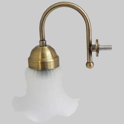 Applique Per Serie Anticata Ottone Vetro Savini