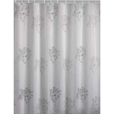 Tenda Doccia Parfume Tessuto 120X200 Bianco/Nero Gedy