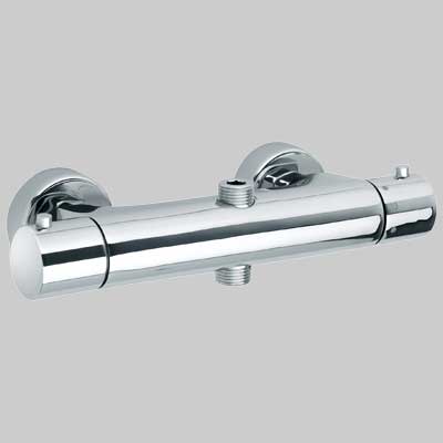 Monocomando Doccia Esterno Termostato Con Deviatore 2 Vie Disco Cromo Paini