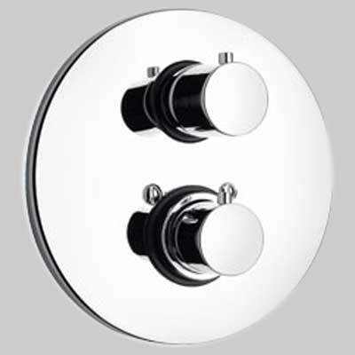 Monocomando Doccia Incasso Termostatico 2 Vie Disco Cromo Paini