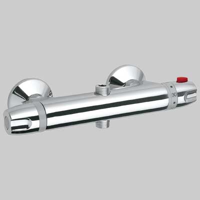 Monocomando Doccia Esterno Termostato Con Deviatore 2 Vie 2T Cromo Paini