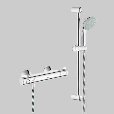 Kit Termostatico Grohtherm + Asta Tempesta Cromo Grohe