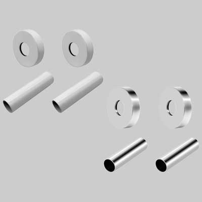 Kit Copritubo Tondo Cromo Made In Italy