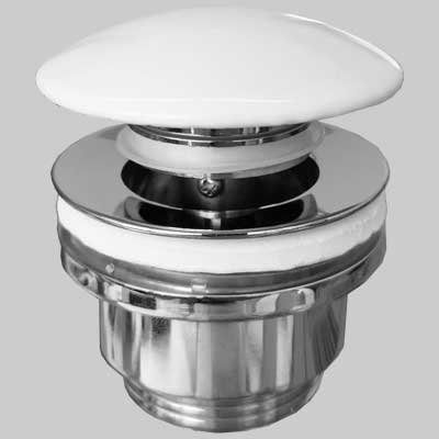 Piletta A Scattino Stp Con Tappo Ceramica Bianco 1 1/4 Made In Italy