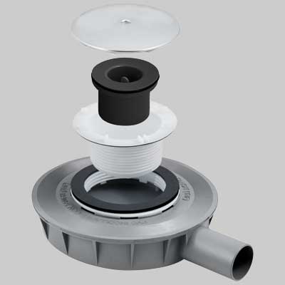 Sifone Ultra Ribassato Per Piatti Doccia Filo Pavimento Scarico Ø 50 Bonomini