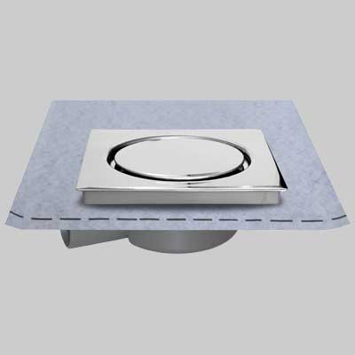 Chiusino 15 X 15 Con Piletta Avvitabile E Guaina Cm 15X15 Guaina 1 X 1 Stamplast