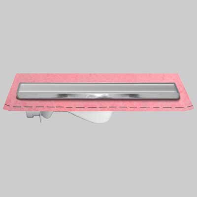 Canaletta Per Doccia A Scomparsa Con Guaina Kit Cm 85 Guaina 1 M ² Stamplast