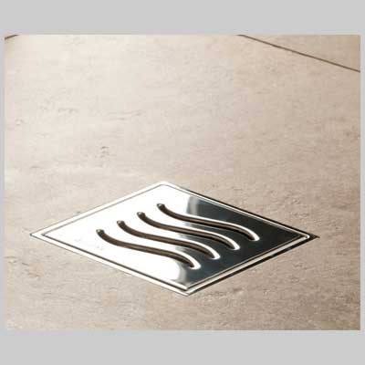 Sifone Per Doccia A Pavimento Con Griglia 10X10 Uscita Dm 50 Made In Italy