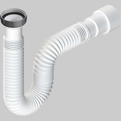 Tubo Flessibile Ed Estensibile Attacco Con Ghiera In Alluminio 11/2 Plus Dn 4050 L.B Plast