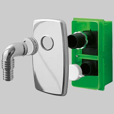Sifone Incasso Per Lavatrice Compact Con Piastra Cromata Bonomini