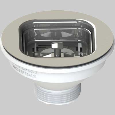 Piletta Tappo Quadrato Multi Style Lucida Per Lavello Finitura Lucida L.B Plast