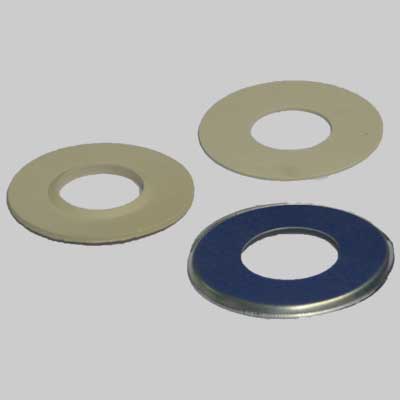 Set Guarnizioni 3 Pezzi In Gomma Bianca Bordo Basso 1/2 Made In Italy