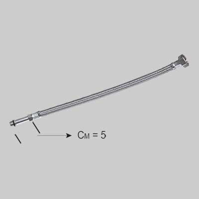 Flessibile Inox Per Monocomando Lungo F 1/2 X M 10 Cm 100 Made In Italy