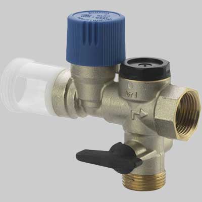 Gruppo Di Sicurezza Con Scarico Diritto 3/4 Ottone Ivar