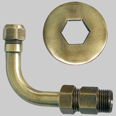 Curvetta Esagonale Bronzata 1/2 X 10 Made In Italy