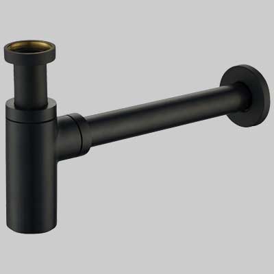 Sifone Arredo Tondo Nero 1 1/4 X 32 Made In Italy