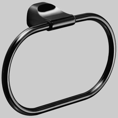 Porta Salvietta Ad Anello Stelvio Nero Gedy