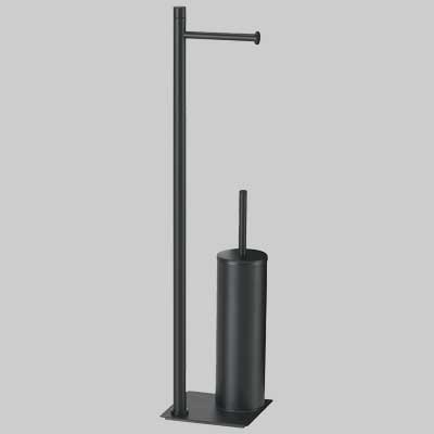 Piantana Porta Rotolo Scopino Trilly Nero Gedy