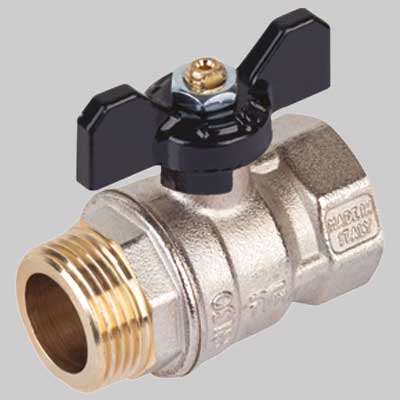 Valvola A Sfera Passaggio Standard Mf Farfalla Alluminio 1/2 Pn 30 Tiemme