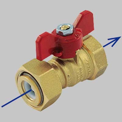 Valvola A Sfera Diritta Femmina Con Girello E Non Ritorno 3/43/4 Tiemme