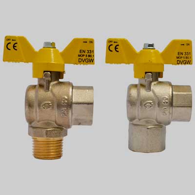 Valvola Sfera Ad Angolo Farfalla Alluminio 3/4 F/F F.I.V.