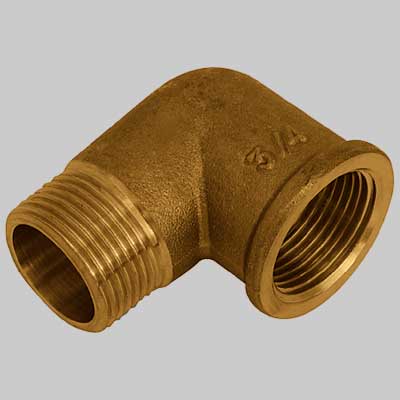 Gomito Maschio/Femmina Ottone Giallo 11/2 X 11/2 Made In Italy