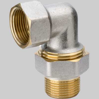 Raccordo Curvo Nichelato In Tre Pezzi F/M 1/2 Apm