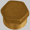 Tappo Maschio Esagonale Ottone Giallo 1/4 Made In Italy