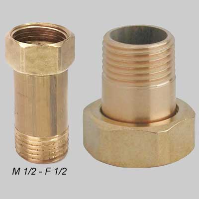 Codolo Ottone Giallo Dado Girevole M 3/4 F 1 Made In Italy