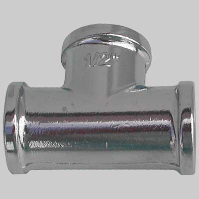 Raccordo A Tee Ottone Cromato 3/8 X 3/8 X 3/8 Made In Italy