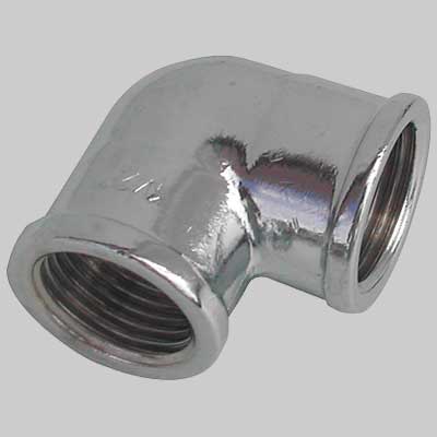 Gomito Femmina/Femmina Ottone Cromato 1 X 1 Made In Italy