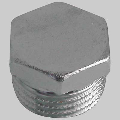 Tappo Maschio Esagonale Ottone Cromato 3/4 Made In Italy