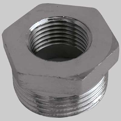 Riduzione Maschio/Femmina Ottone Cromata 1 X 1/2 Made In Italy