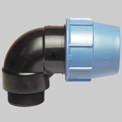 Raccordo A Gomito Maschio Plastica 40 X 1 Unidelta