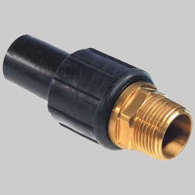 Giunto Di Transizione Ottone Pe Filettato Maschio 2 X 63 Unidelta