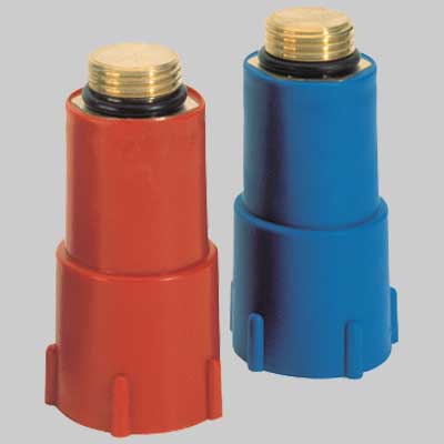 Tappo Prova Impianti Con Filetto In Ottone 1/2 Rosso Made In Italy
