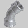 Curva A 45 ° Femmina/Femmina Zincata 2 Made In Italy
