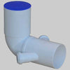 Curva Wc Prolungata Bianca Con Doppio Attacco Bicchiere Dx Sx 90X4040 Wavin