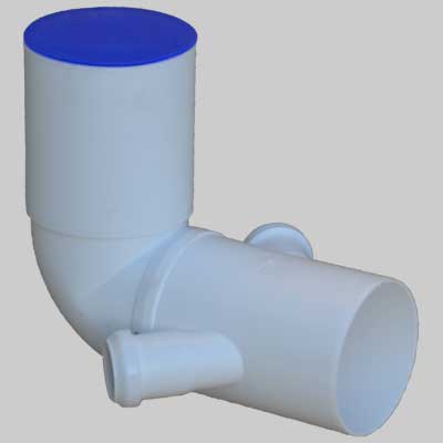 Curva Wc Prolungata Bianca Con Doppio Attacco Bicchiere Dx Sx 90X4040 Wavin