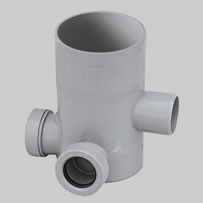 Pozzetto Grigio Alto 3 Vie Dm 100 H 170 Ø 40 Usc. Ø 50 Made In Italy