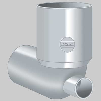Curva Wc Con Attacco Frontale Ø 100 40 Nicoll
